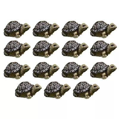 Buy  15 Pcs Resin Turtle Ornament Tortoise Figurines Sea Animals Table Decoration • 7.45£