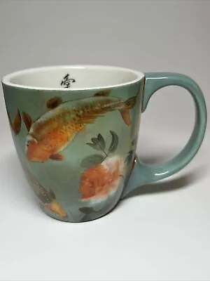 Buy Lang  Two Koi  Mug Coffee Tea 2010 Jade Green Orange Fish Suzanna Mah Fong • 17.71£