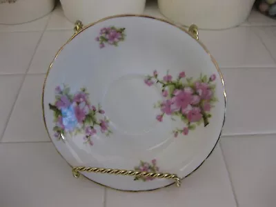 Buy Vintage HM Sutherland Bone China Replacement Saucer With Pink Floral England • 4.66£