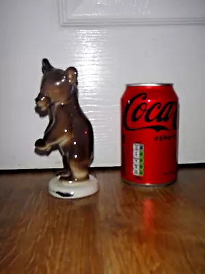 Buy Vintage Lomonosov USSR Porcelain Standing Brown Bear Figurine • 9.99£