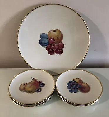 Buy Thomas Plates Germany-Fruit Pattern Serving Plate & 6 Tea Plates With Gold Rim- • 22£