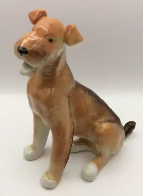 Buy USSR Lomonosov Porcelain Figurine - Airedale Terrier In Excellent Condition • 10£