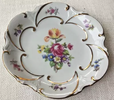 Buy Vintage PM Dresden Bone China Floral Shaped Trinket/Pin Dish, DDR/GDR Germany • 7.95£