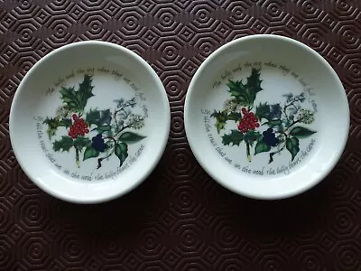 Buy Pair Of Portmerion 'The Holly And The Ivy' Sweet / Trinket Dishes. • 8£