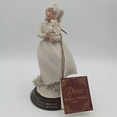 Buy Vintage Signed A Belcari Capodimonte Style Italian Figurine Girl  With Tag • 11.99£