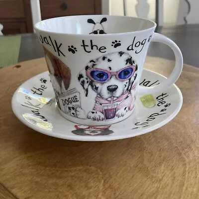 Buy Roy Kirkham Tableware  Walk The Dog  Large Cup And Saucer • 23.30£