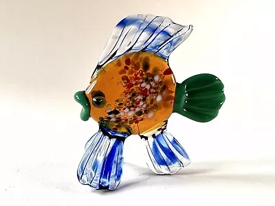 Buy Glass Fish Figure Vintage Animal Ornament Lampwork Colourful • 8.50£