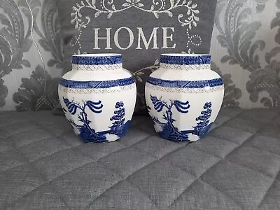 Buy Royal Doulton Booths Real Old Willow Vase X 2 ( Plz See Description NT P&P) • 4£