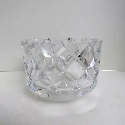 Buy Vintage Signed Orrefors Deep Cut Diamond Pattern Crystal Sofiero Pattern Bowl • 83.86£