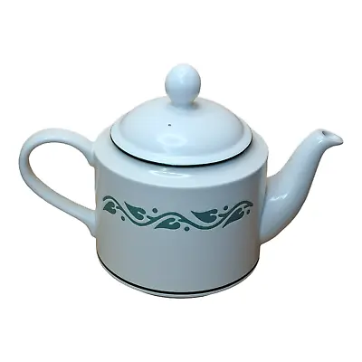 Buy Hornsea Teapot Loire Pottery 1980 Vintage White And Green • 8.79£