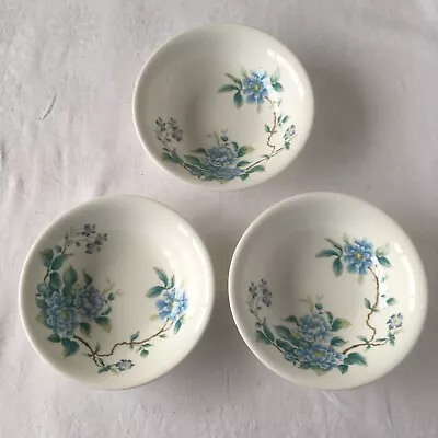 Buy Wedgwood Bone China 'Peony' Cereal Bowls 3 X Made In England • 18.50£