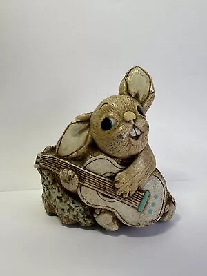 Buy Tinker Ware Handpainted From Moorcraft England Collectible Bunny Playing Guitar • 7.95£