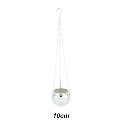 Buy 10/15/20cm Disco Ball Hanging Flower Pot Mosaic Hanging Mirror Basket Vase • 7.99£