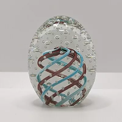 Buy Murano Fratelli Toso Paperweight, Art Glass, Twisted Murrine, Bullicante, 9.5 Cm • 32£