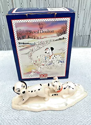 Buy Royal Doulton Disney's 101 DALMATIANS  -LUCKY & FRECKLES On ICE , Mint & Boxed • 16£