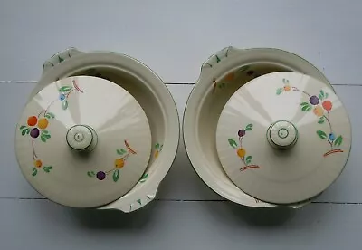 Buy 2 Vintage Deco Design Pottery Serving Dishes/tureens/bowls & Lids, Grindley, Vgc • 25£