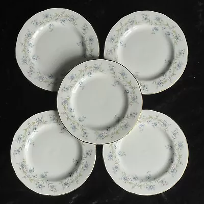 Buy Duchess Tranquility Bone China Side Salad Desert Plate Forget Me Not X5 FREEP&P • 18.99£