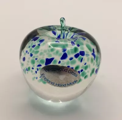 Buy Vintage Wedgwood Blue & Green Speckled Glass Apple 5cm High, Excellent Condition • 6£