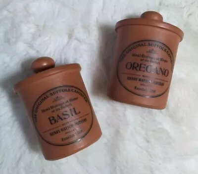Buy Henry Watson Pottery ~ Original Suffolk ~ Oregano & Basil Herb Pots  • 9.09£