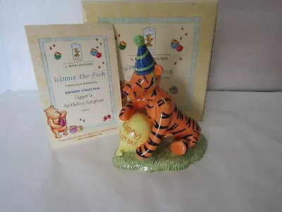 Buy Offer Tiggers Birthday Surprise Royal Doulton Wp65 Winnie Pooh Disney New In Box • 29.95£