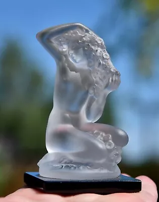 Buy Rare Lalique FLORÉAL Sculpture Paperweight - Nude Woman Seated, Flowers On Base • 178.13£