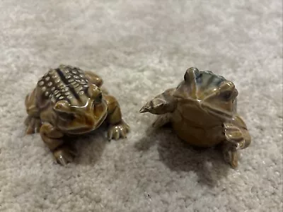 Buy 2 Vintage Japanese (I Think) Frog Toad Pottery Style Collectible Figurine • 16£