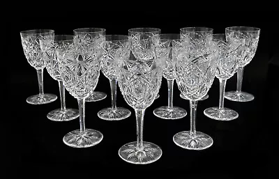Buy 12 Baccarat France Cut Glass Claret Water Goblets In Lagny, Signed • 1,188.21£