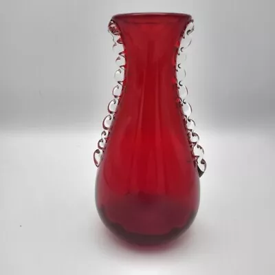 Buy Whitefriars Ruby Red Art Glass Vase (#9420) • 14.95£