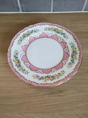 Buy Vintage Crown Staffordshire Fine Bone China Pink Tunis Plate.G.C. • 28.99£