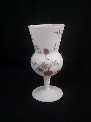 Buy Vintage,  Floral Decorated Vase, Milk Glass • 26£