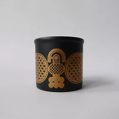 Buy Hornsea Midas Vintage Egg Cup, Pottery Ceramic Black, Gold. 80s Vintage Contrast • 11£