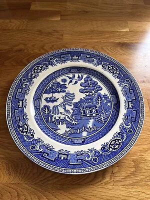 Buy Old Willow Alfred Meakin Vintage England Blue & White Plate, 23cm Diameter • 8£