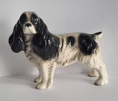 Buy Melba Ware Springer Spaniel Porcelain Dog Figurine Black And White Ex Condition • 16.99£
