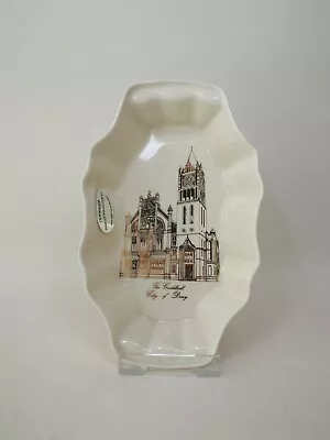 Buy Vintage Donegal Parian China Dish Derry City Cathedral • 12.99£