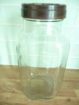 Buy Lovely Old Large HOLLAND TOFFEE Glass Confectionary Jar With Bakelite Screw Lid. • 17£