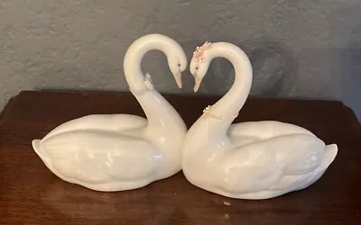 Buy Lladro Porcelain Endless Love Swans Figurine 6585  Wedding Cake Topper *read • 51.25£