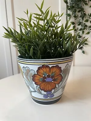 Buy Vintage Gouda Pottery Plant Pot Hand Painted Dutch Floral • 22.29£
