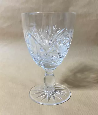 Buy Vintage Crystal Wine Glasses, Cut Crystal, Wine Glass, 13cm Tall • 8.99£