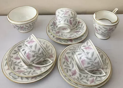 Buy Minton 'Petunia' Tea Cup Set, Sugar Bowl And Milk Jug. Good Condition. • 26.50£