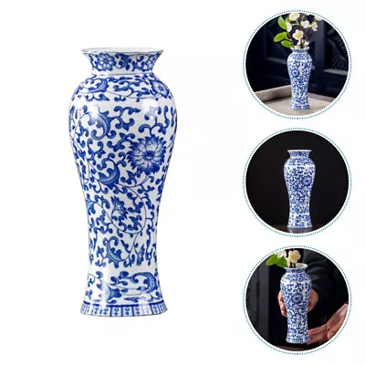 Buy  Pottery Vase Dried Flower Vases Blue And White Porcelain Antique • 21.99£