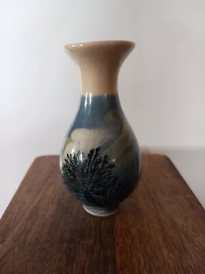 Buy Small Boscastle Blue And Cream Pottery Vase • 4.99£
