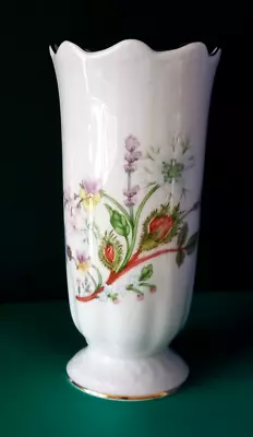 Buy Aynsley Wild Tudor Vase Fine Bone China Gilt Round Shape Floral Design England • 11.99£