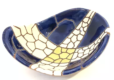 Buy Vintage Keramos Mosaic Pottery Bowl Judaism Signed Hand Painted Israel No. 913 • 27.95£