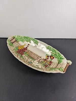 Buy Vintage Wishing Well Hand Paint Falcon Ware Pottery Oval Vegetable Bowl Long 13  • 14.94£
