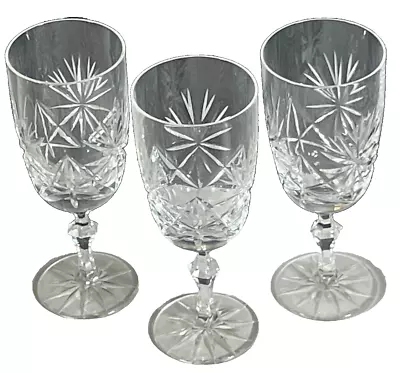 Buy Set Of 3 Bohemia Crystal Sherry Glasses, Glassware, Vintage • 11.99£