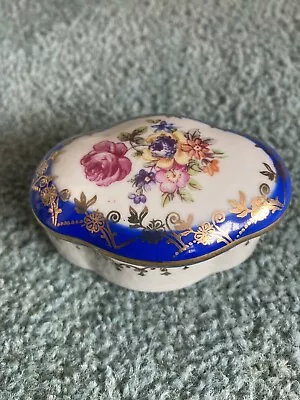 Buy Dresden Porcelain Trinket Box With Lid • 4.50£