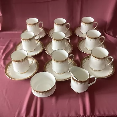 Buy 9 X PARAGON ATHENA COFFEE CUPS & SAUCERS Milk Jug And Sugar Bowl • 35£