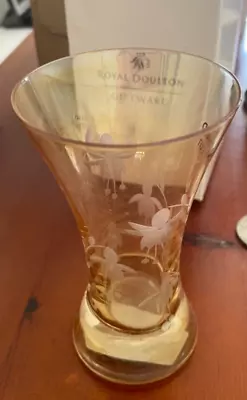 Buy Royal Doulton Glass Vase. Fuschia Decirative Design. • 9.99£