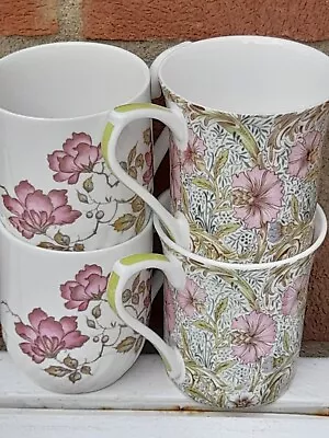 Buy 4 Vintage Floral China Mugs, 2x Queens - Morris Moments + 2x Staffordshire, VGC  • 9.99£
