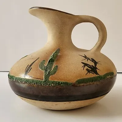 Buy BETTY SELBY 1982 Southwestern Art Pottery Vase Pitcher Raised Cactus Signed • 18.59£